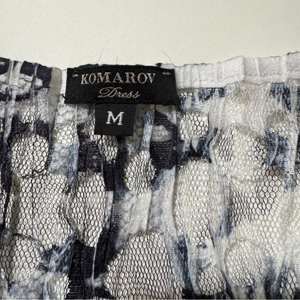 Komarov White Black Python Plisse Print Pleated M… - image 6